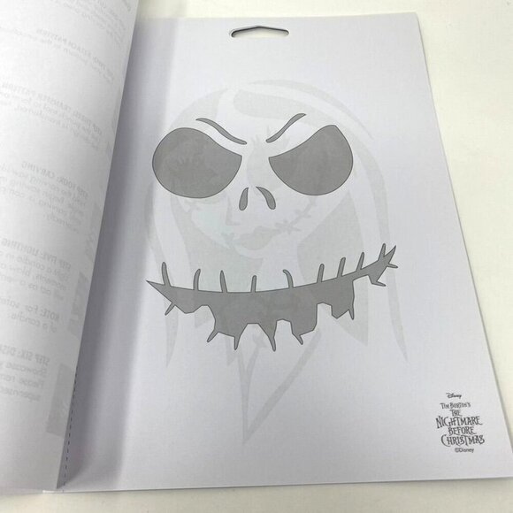 Disney The Nightmare Before Christmas Pumpkin Stencil 7 Patterns Book Halloween - Picture 5 of 5